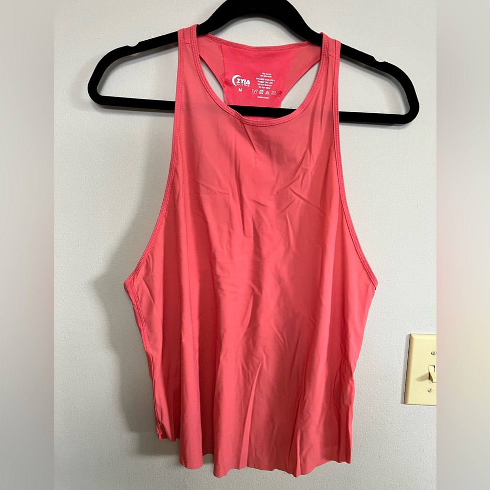 Zyia Flamingo Racerback Mesh Tank